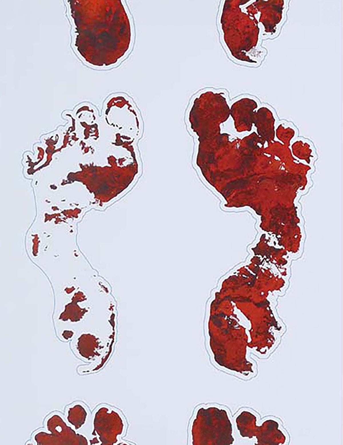 Traces de pieds sanglantes adhésives