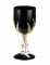 Verre à pied en plastique noir et or Halloween