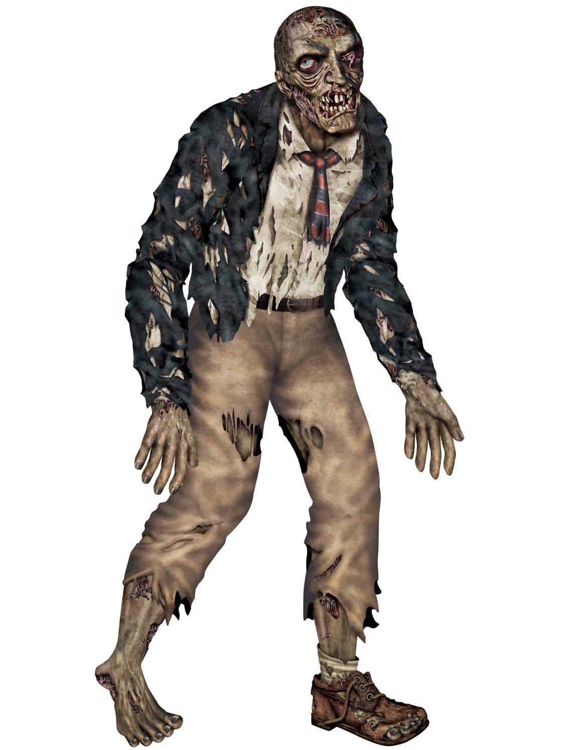 Pack décoration Manoir Hanté — Zombie articulé Halloween 1m80
